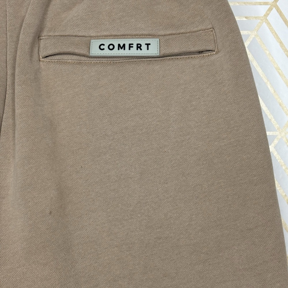 Comfrt Coordinate Jogger Khaki Sweatpants Oversized Pockets Brown Unisex Small - Picture 8 of 9